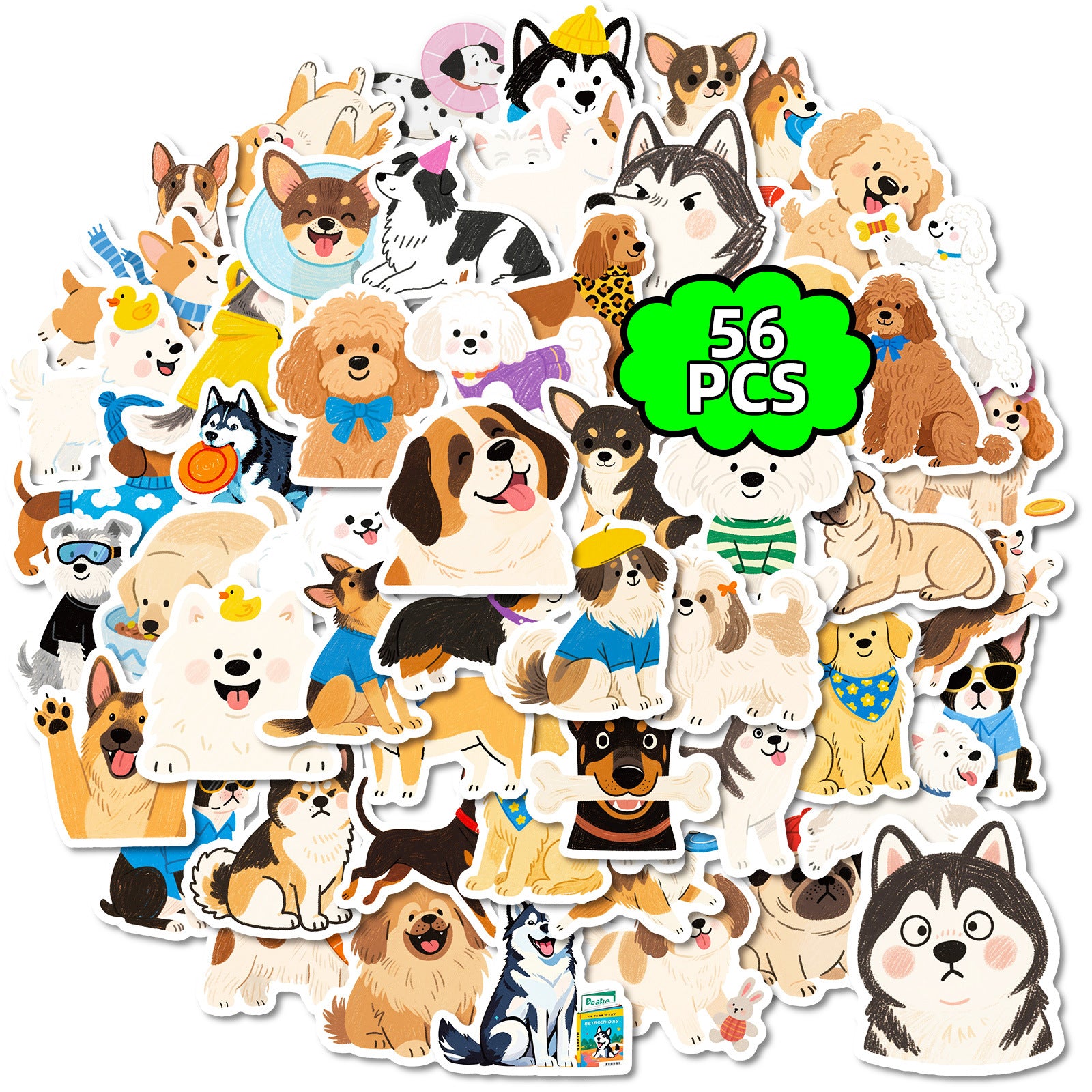 Wholesale 56 Cute Hand Drawn Cartoon Dog Stickers