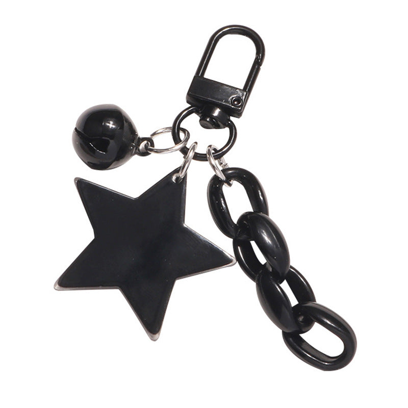 Wholesale Sparkling Powder Acrylic Five Pointed Star Keychain