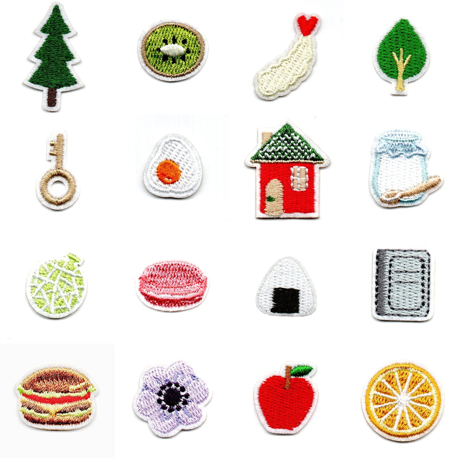 Wholesale Cute self-adhesive embroidered cartoon fruit DIY Patches