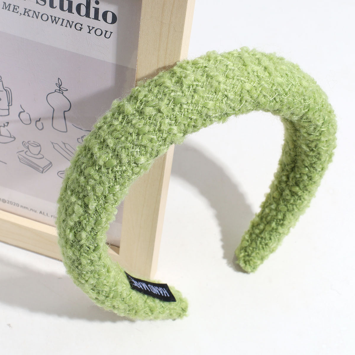 Wholesale Lamb Velvet Solid Color Sponge Hair Hoops