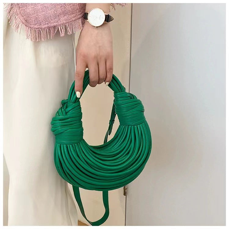 Wholesale Gold Handwoven Noodle Bag Hand Crossbody Bag