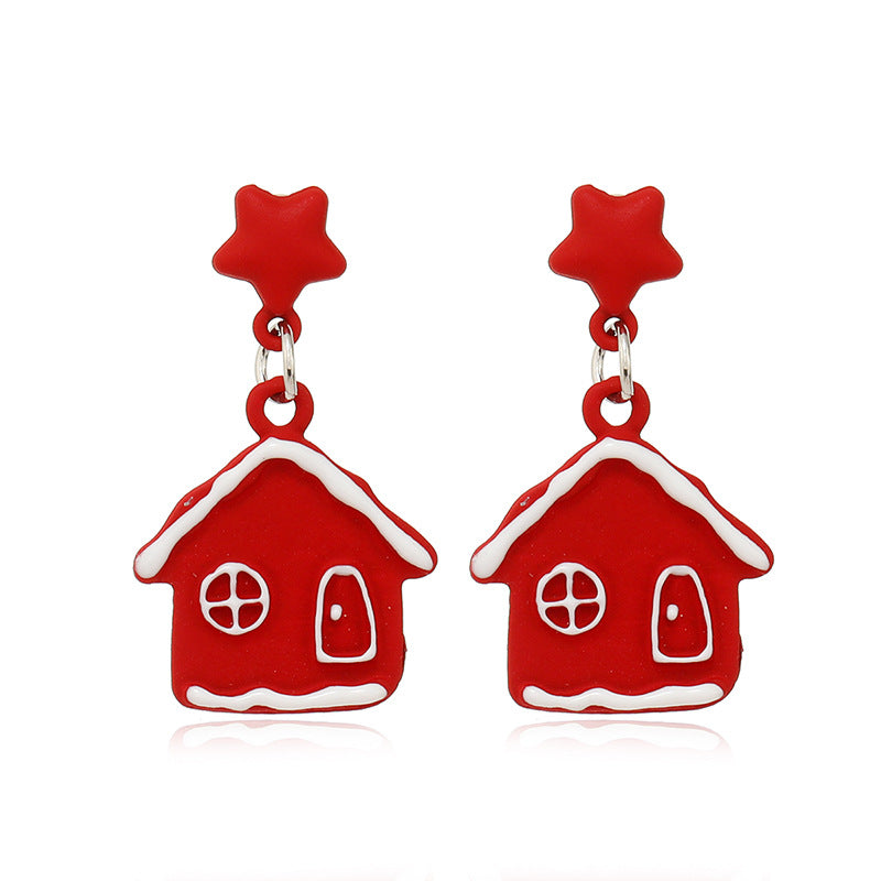 Wholesale Christmas tree bell  alloy earrings
