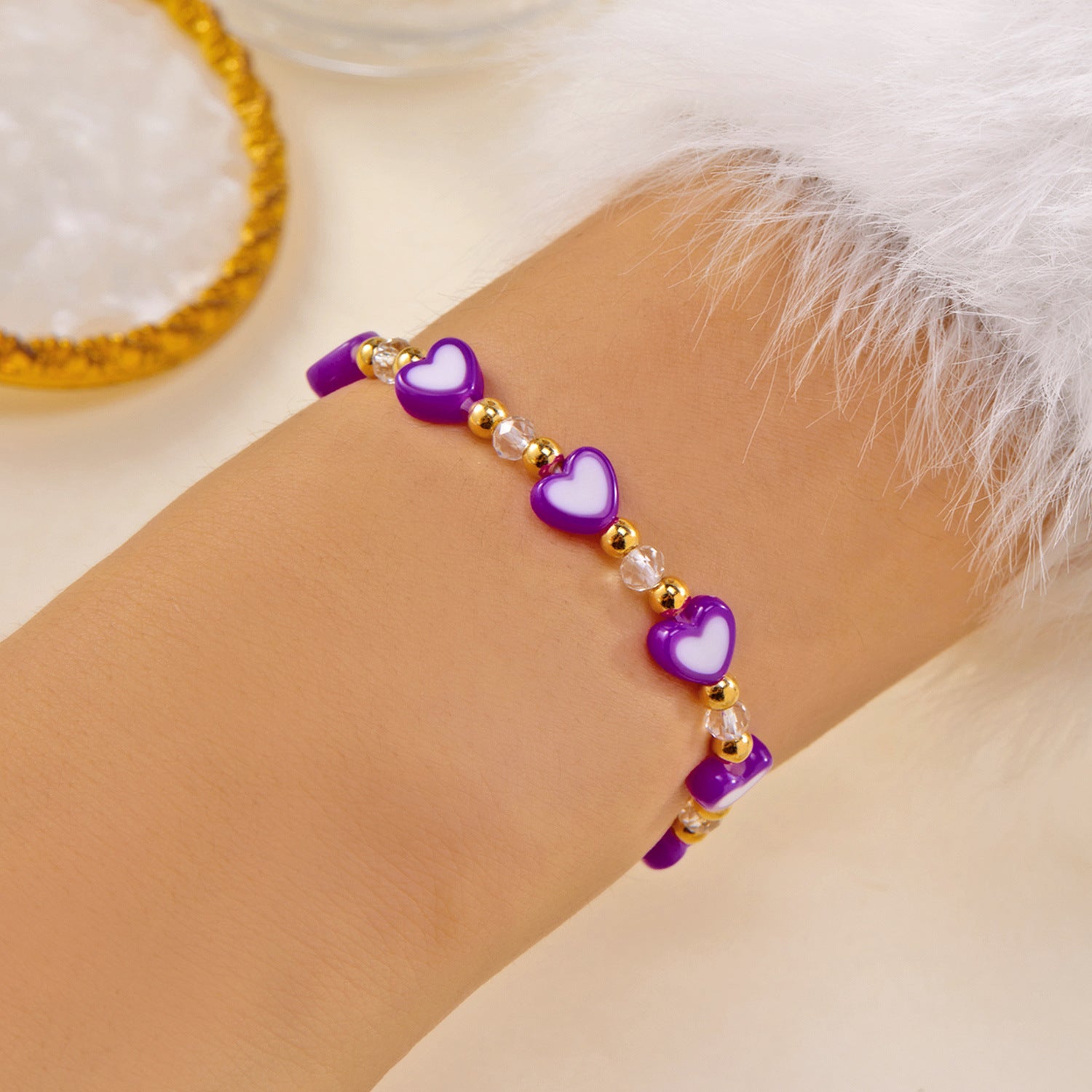 Wholesale Soft Ceramic Valentine' s Day Multi Color Love Bracelet