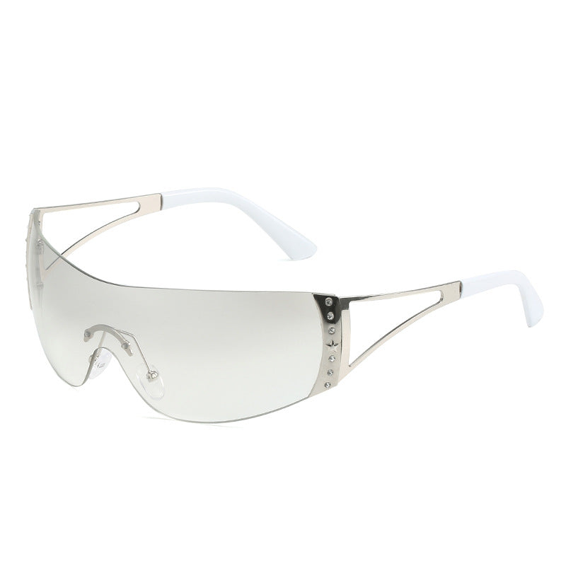 Wholesale Frameless One-piece PC Sunglasses