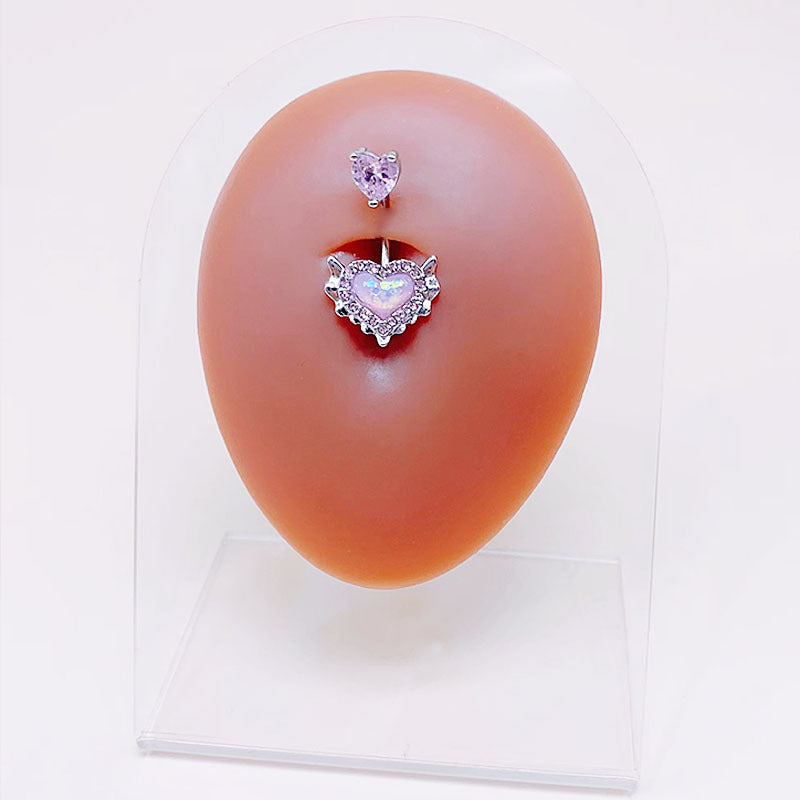 Wholesale Heart Shaped Belly Button Ring Earrings Nose Studs Piercing Jewelry