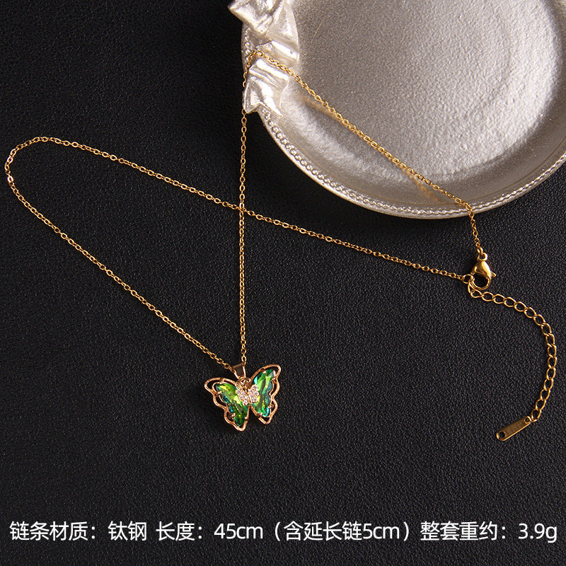 Wholesale Butterfly Necklace All-match Mori Niche Design Pendant
