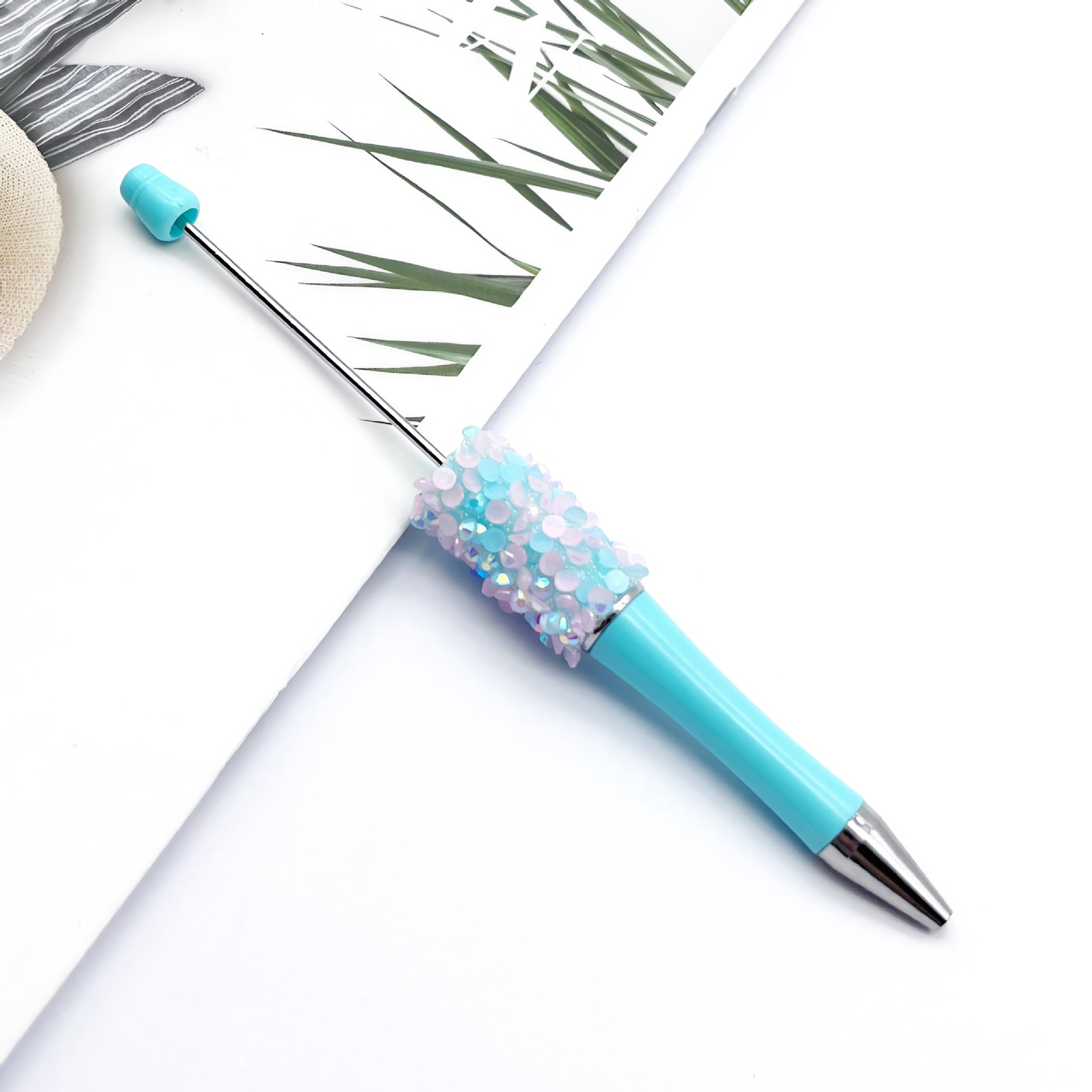 Wholesale Beadable Pens Petal Sequin Resin Diamond Ballpoint Pen