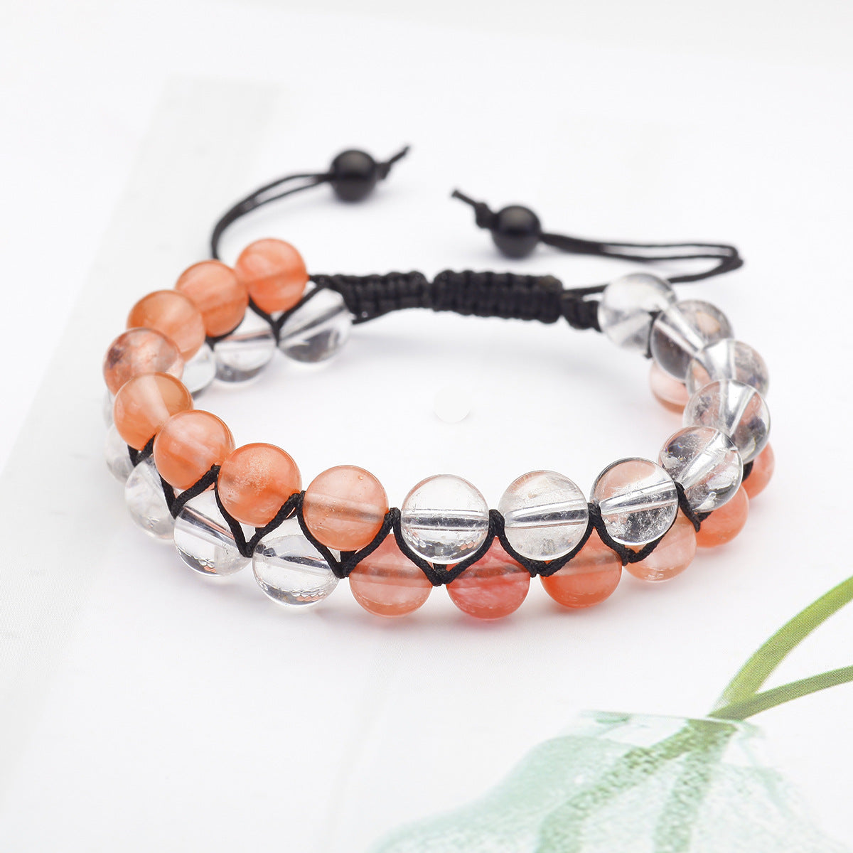 Wholesale 5PCS Natural Stone Double Layer Bracelet Tiger Eye Turquoise Woven Beaded Bracelets