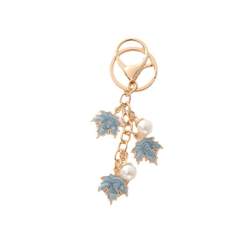 Wholesale Falling Maple Leaf Oil Key Chain