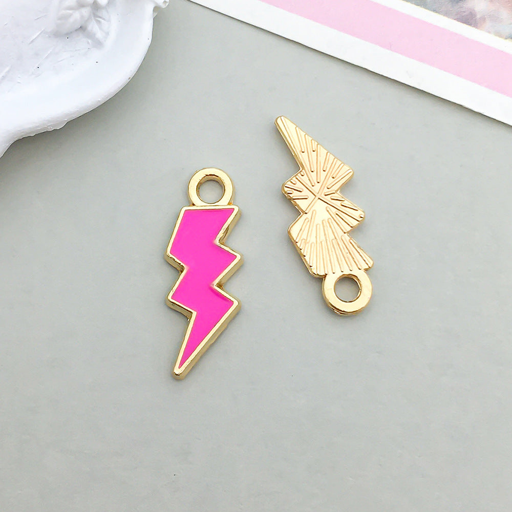 Wholesale Mix 30 Rose Red Drip Oil Alloy Cute Cartoon Simulation Heart Pendant