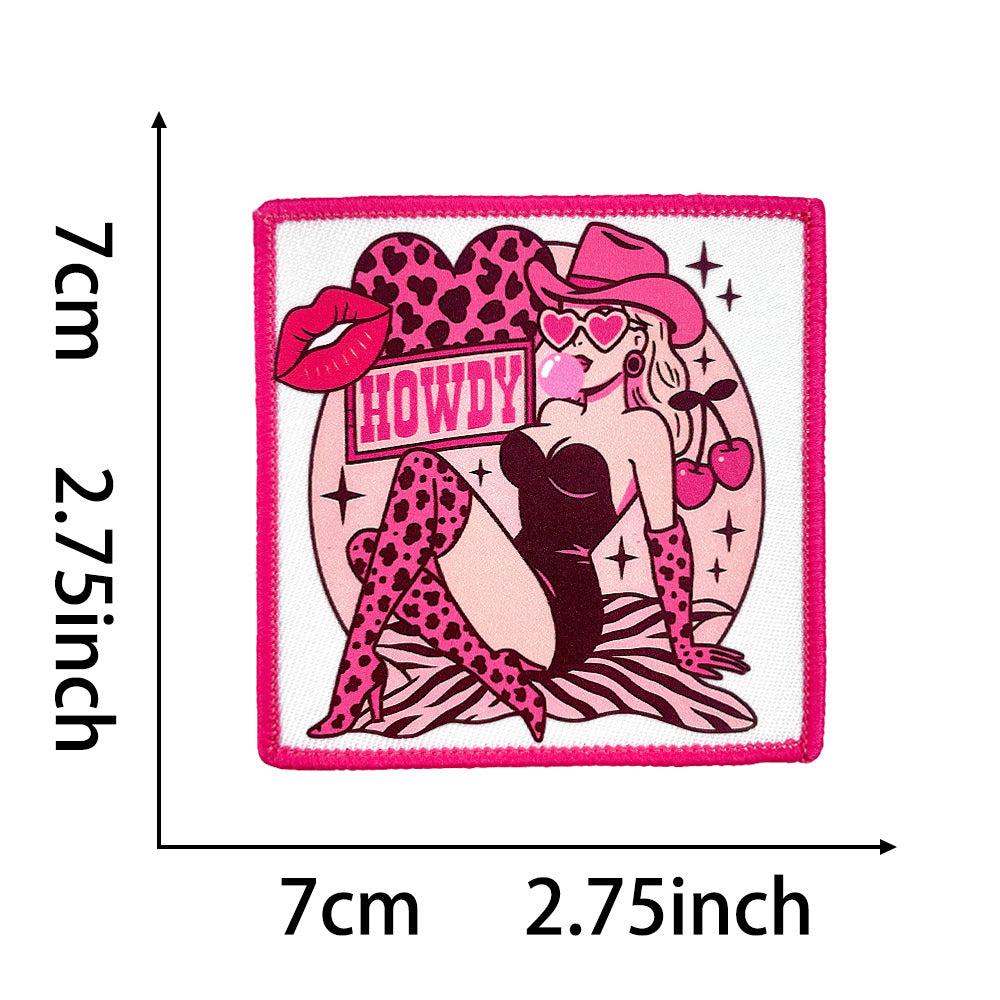 Wholesale Trendy Beach Skull Coffee Mom Theme Iron On Embroidered Patch DIY Decorative Accent For Bags And Coats Resale