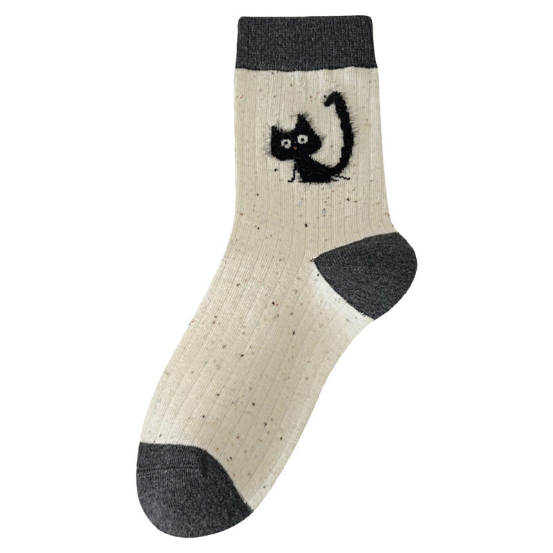 Wholesale Autumn and Winter Niche Design Plush Cute Animal Socks