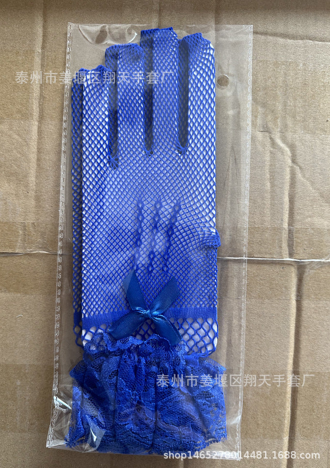 Wholesale Full-finger fishnet lace gloves
