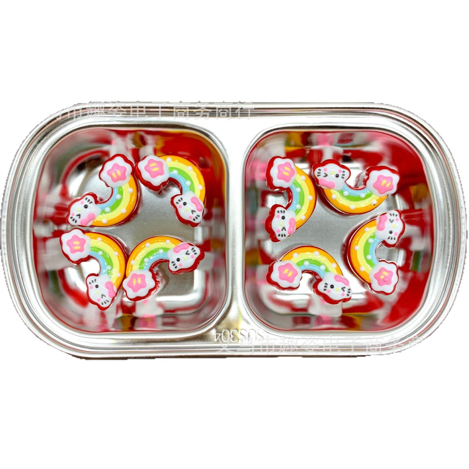 Wholesale  10pcs Cartoon Rainbow Heavy Oil Beads Acrylic Beads