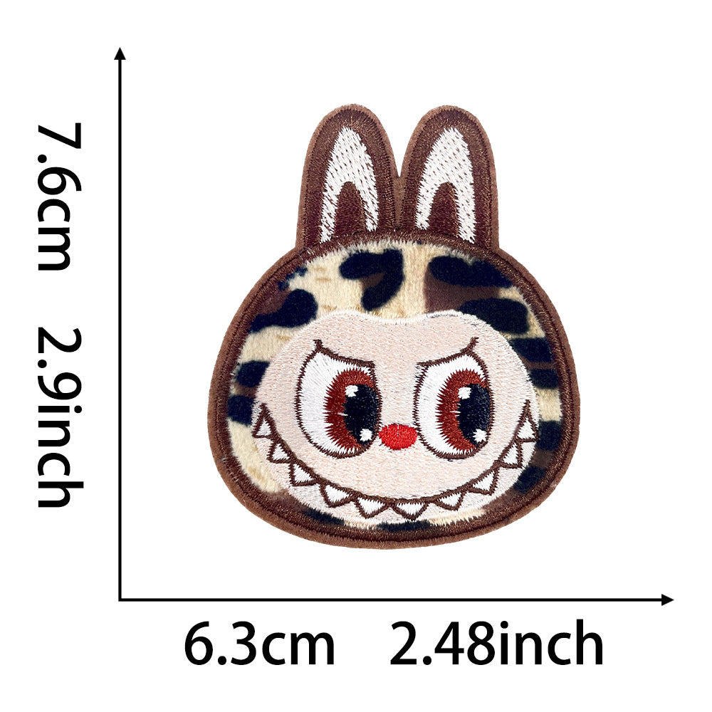 Wholesale Cartoon Embroidered Badge Polyester Self Adhesive Sticker For Kids Shoes Hats DIY Accessory OLY Exclusive