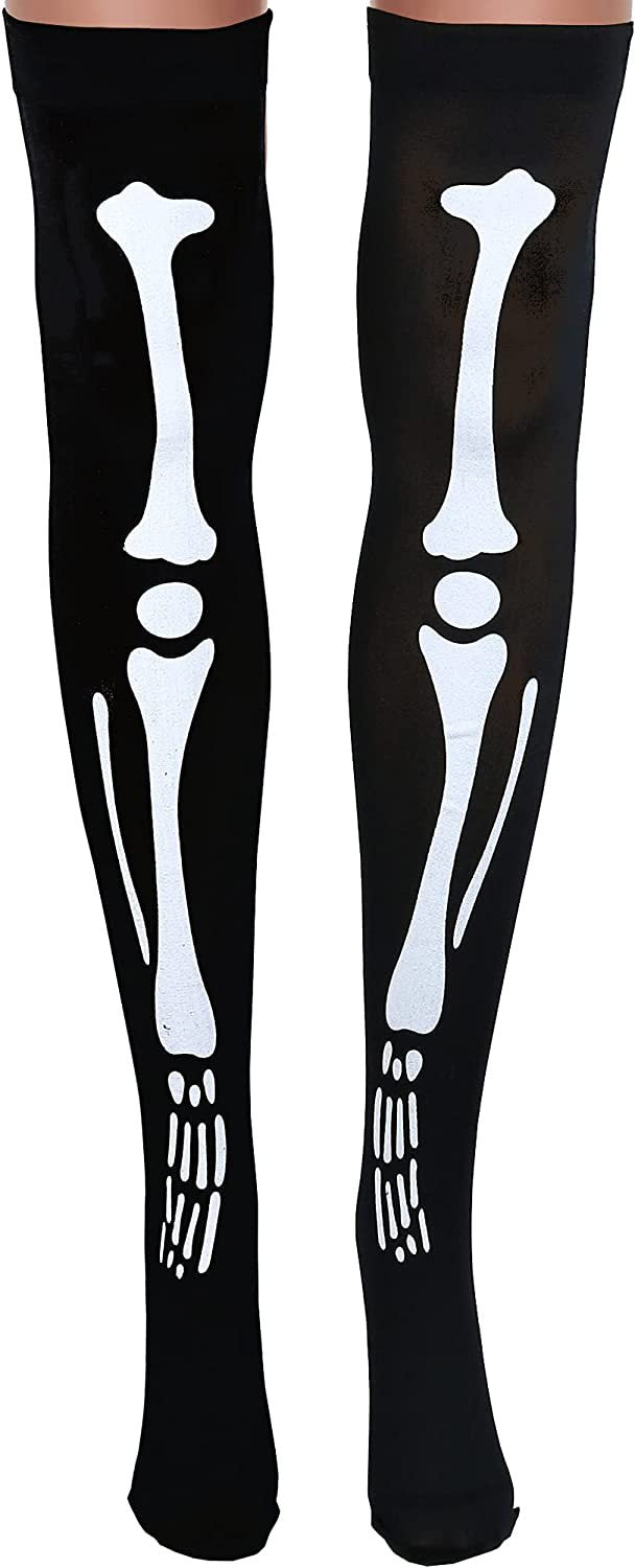 Wholesale Halloween Skeleton Gloves Skeleton Luminous Ghost Bone Stockings