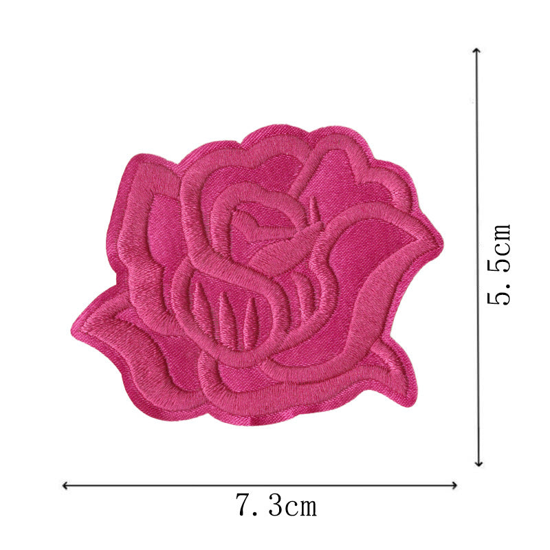Wholesale Colorful Rose Embroidery DIY Patches