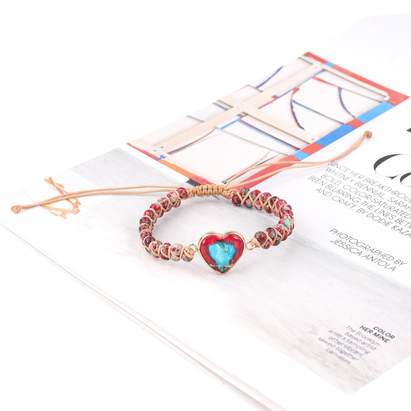 Wholesale Heart Pendant Bracelet Double Braided Friendship Bracelet
