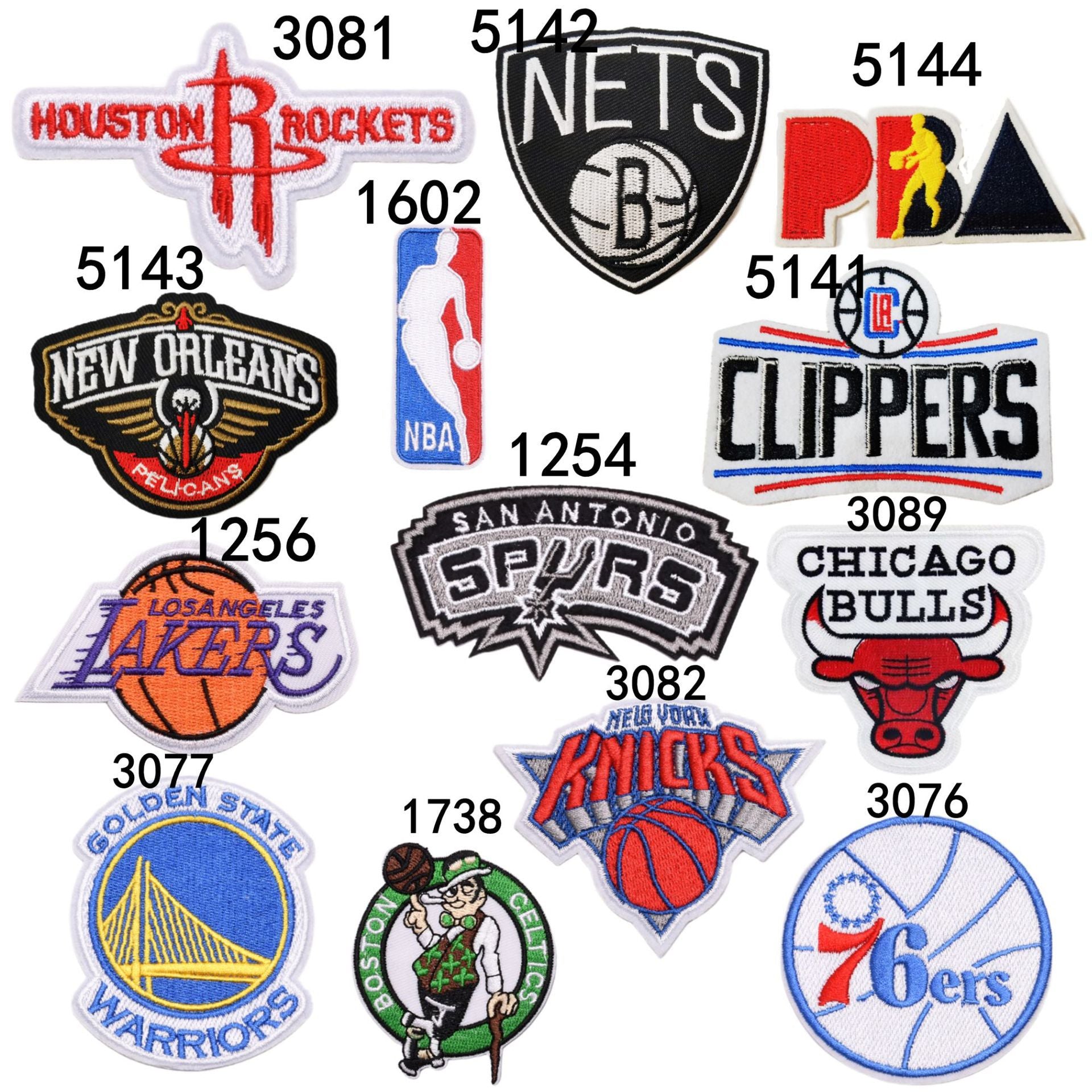 Wholesale Basketball Team Embroidered Patches 11 Piece Set Clothing Decorative Accent DIY Repair Accessory Gift For Boutique Resale