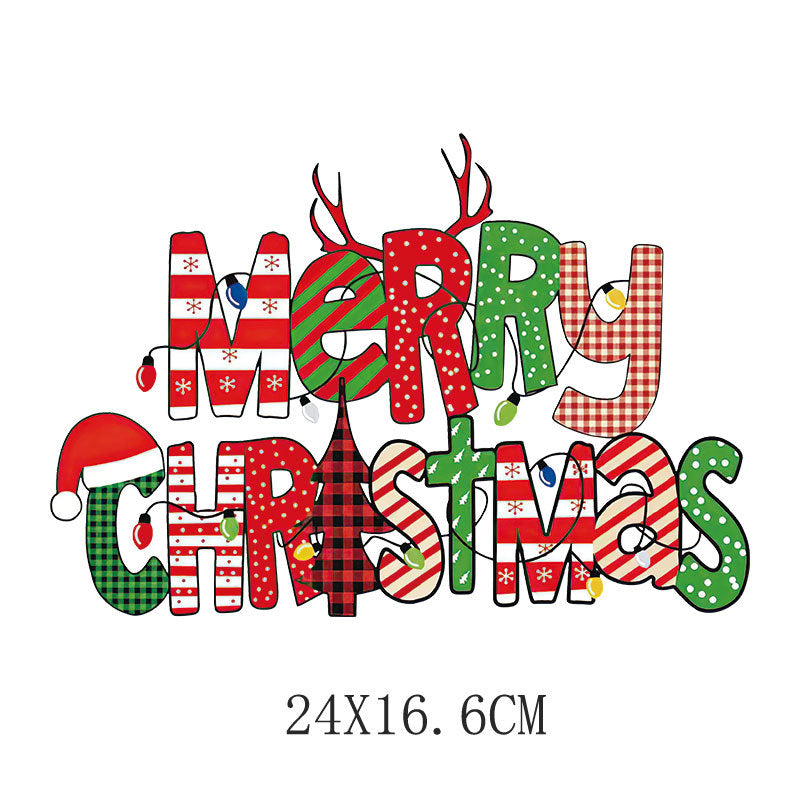 Wholesale Christmas Hot Stamping Spot  Heat Transfer Pattern UV DTF Ready to Press Transfers Wraps
