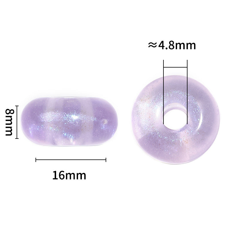 Wholesale 350pcs Acrylic Luminous Fine Flashing Mermaid Abacus Beads DIY Spacer