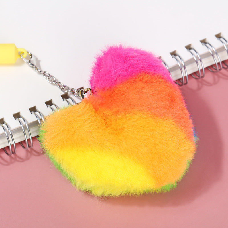 Wholesale fur ball black signature pen plush chain gel pen