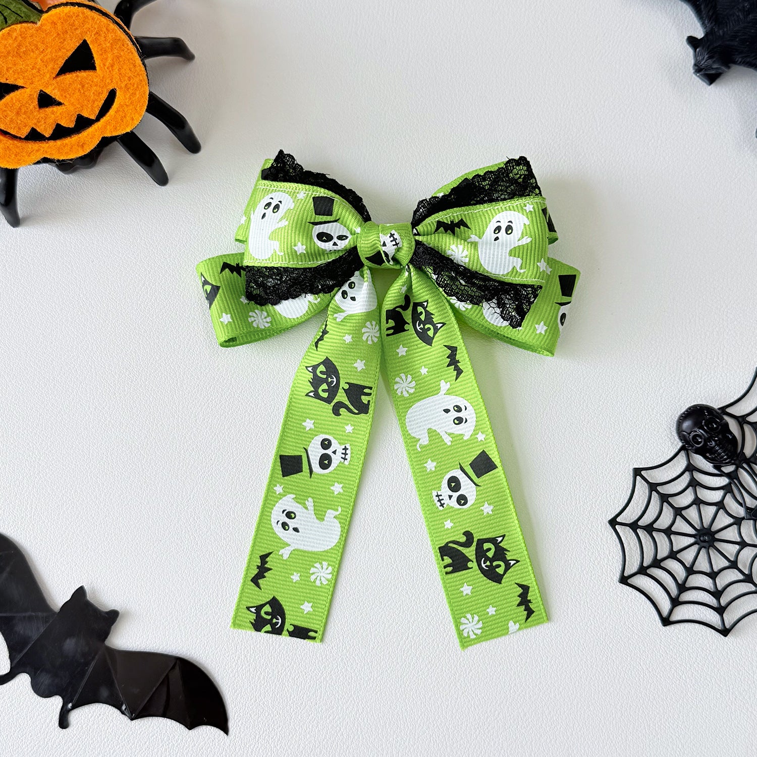 Wholesale  Ghost Pumpkin Ribbon Bow Hair Clips Alligator Clip Hair Accessory Chic Party Gift For Women