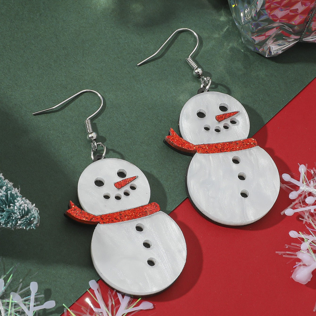 Wholesale Christmas Series  Sock Snowman Acrylic Earrings