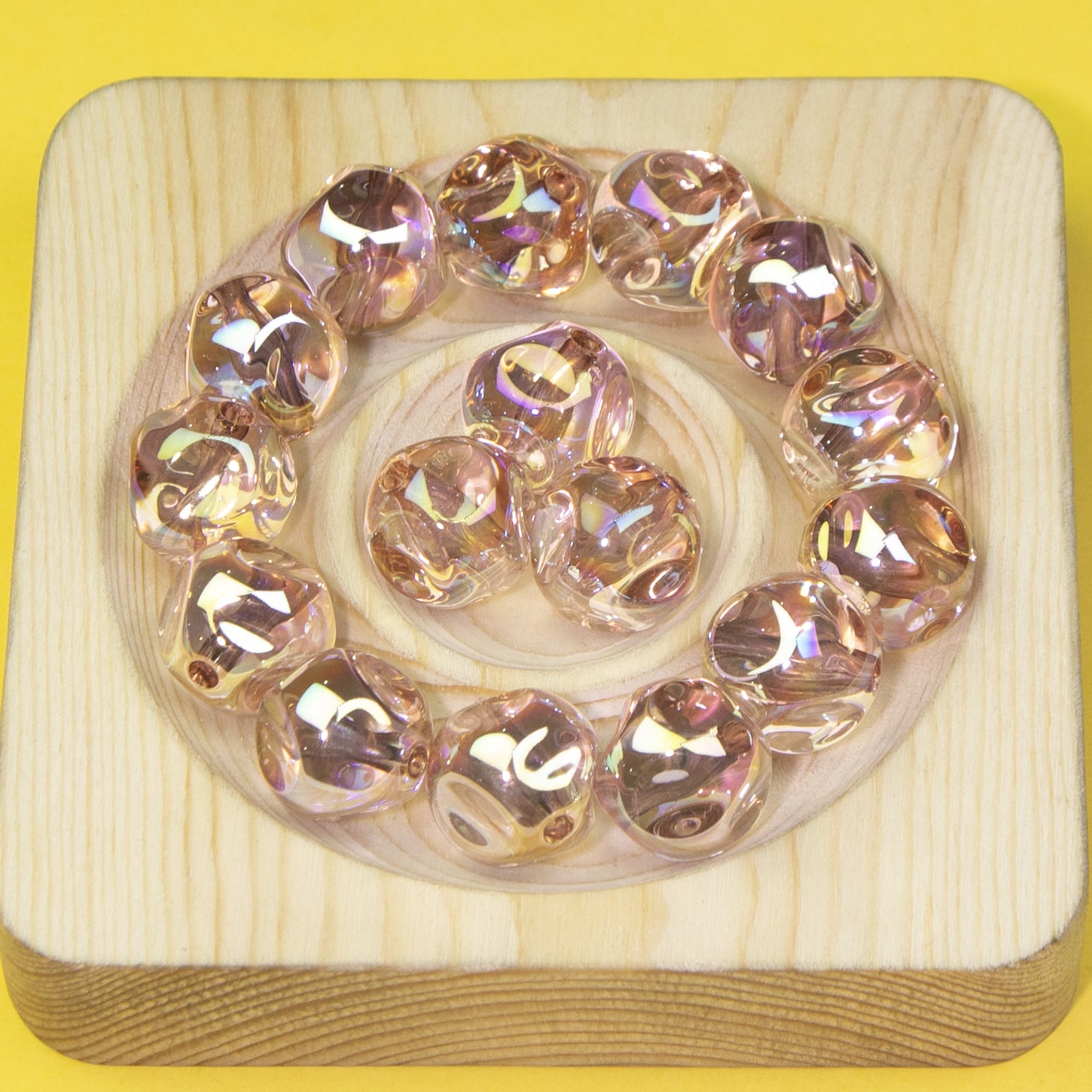 Wholesale 10pcs Fig Transparent Colorful Electroplated Beads