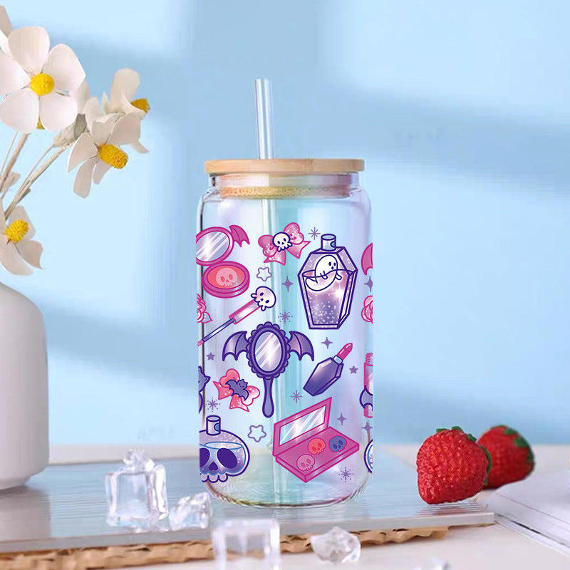 Wholesale Uv Transfer Sticker Glass Cup Crystal Label Crystal Sticker 16OZ UV DTF WRAPS