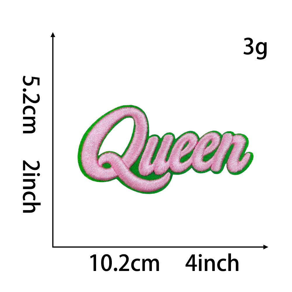 Wholesale  Letter 3D Embroidered Iron On Patch For Clothing DIY Accessory