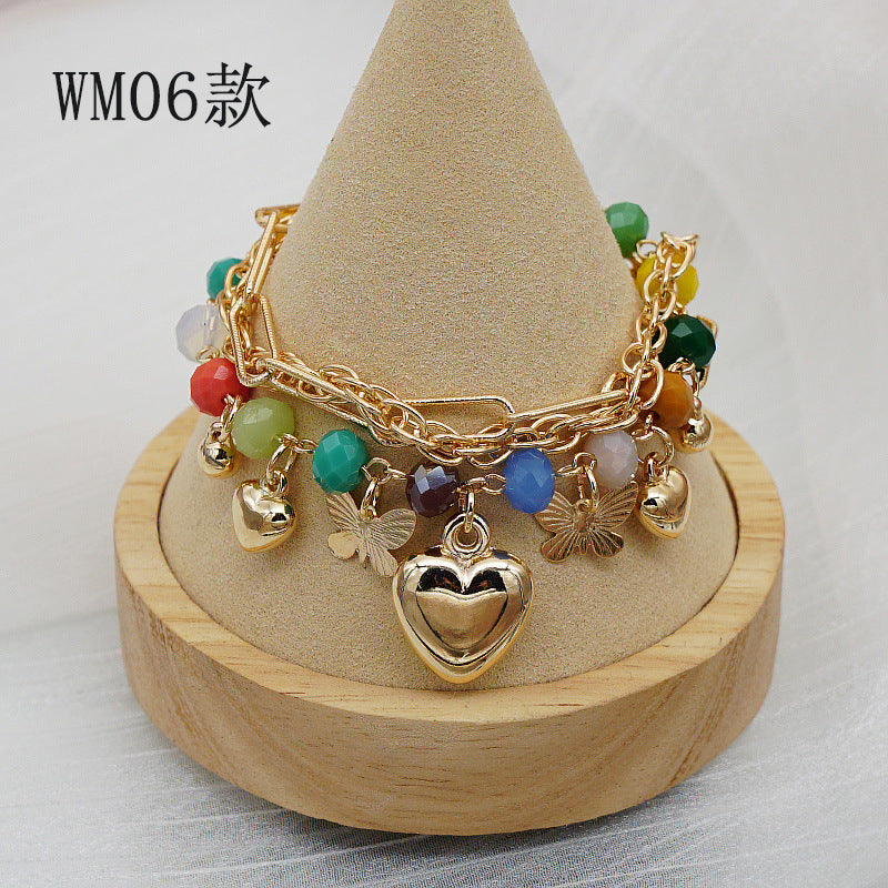 Wholesale Bohemian Flowers and Leaves Resin Bracelet