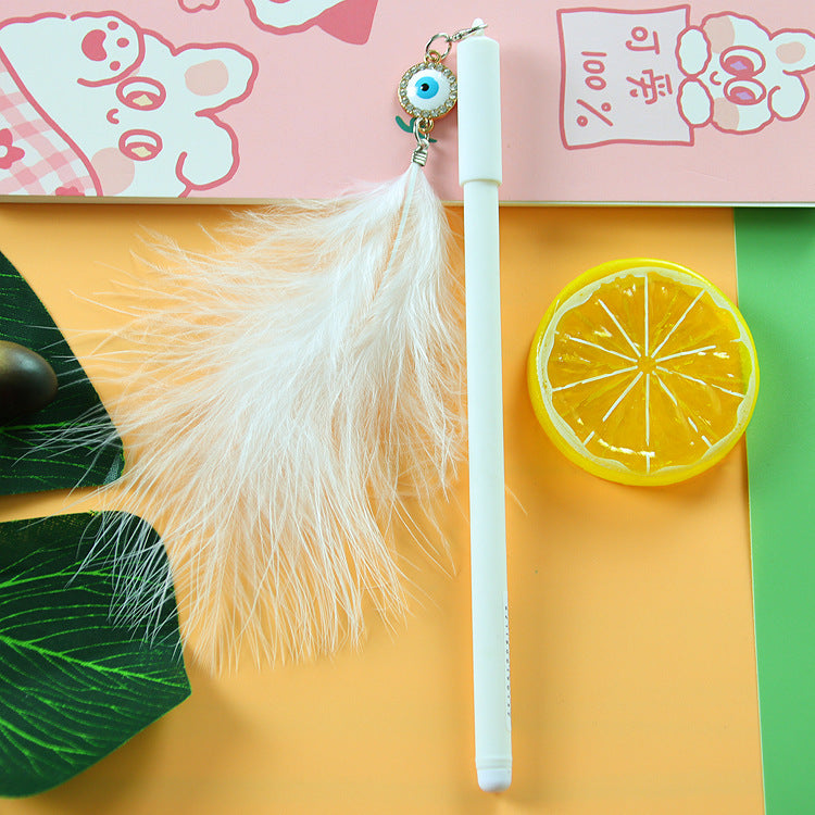 Wholesale Creative Tassel Drift Bottle Pendants, Neutral Pen, Erasable Plastic Signature Pen