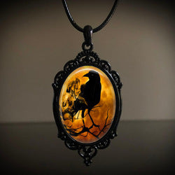 Wholesale Vintage Gothic style bat castle crow cross blood black cat church cemetery vampire vintage necklace