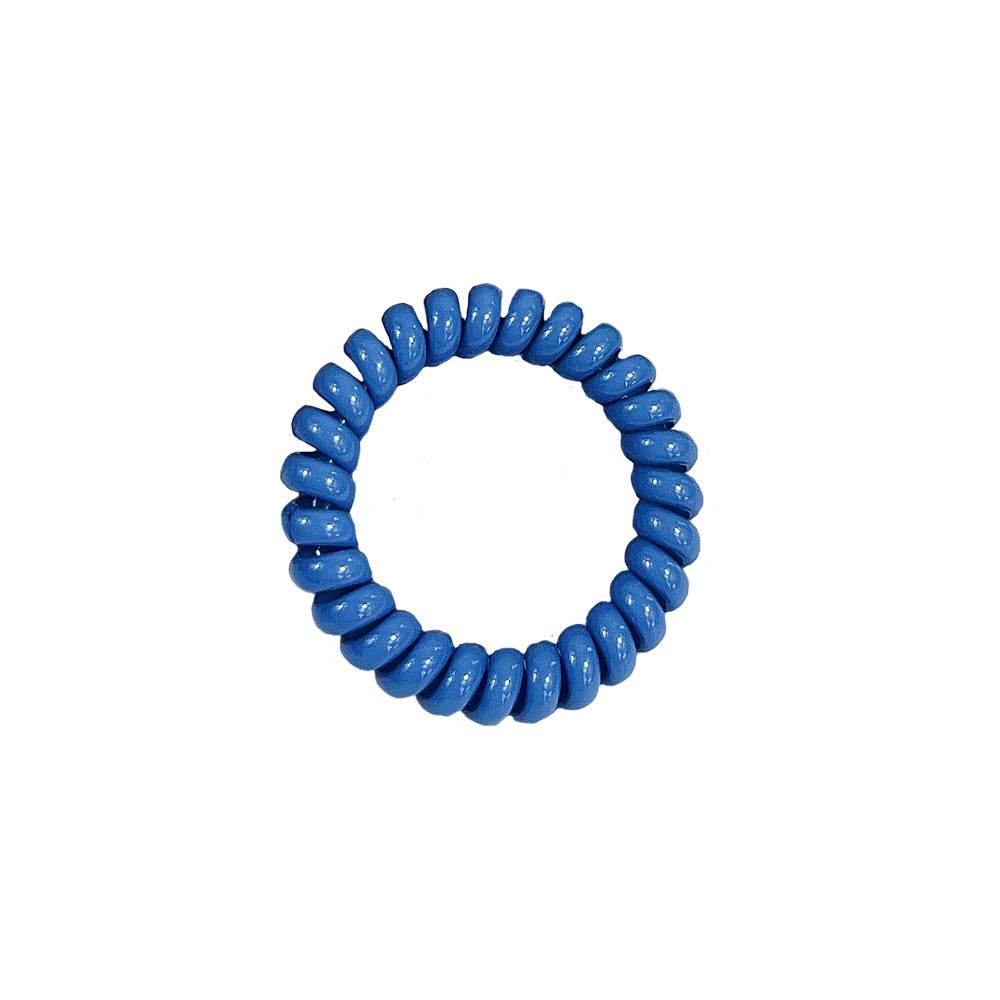 Wholesale Telephone Cord Rainbow Color High Elasticity Plastic Hair Ties