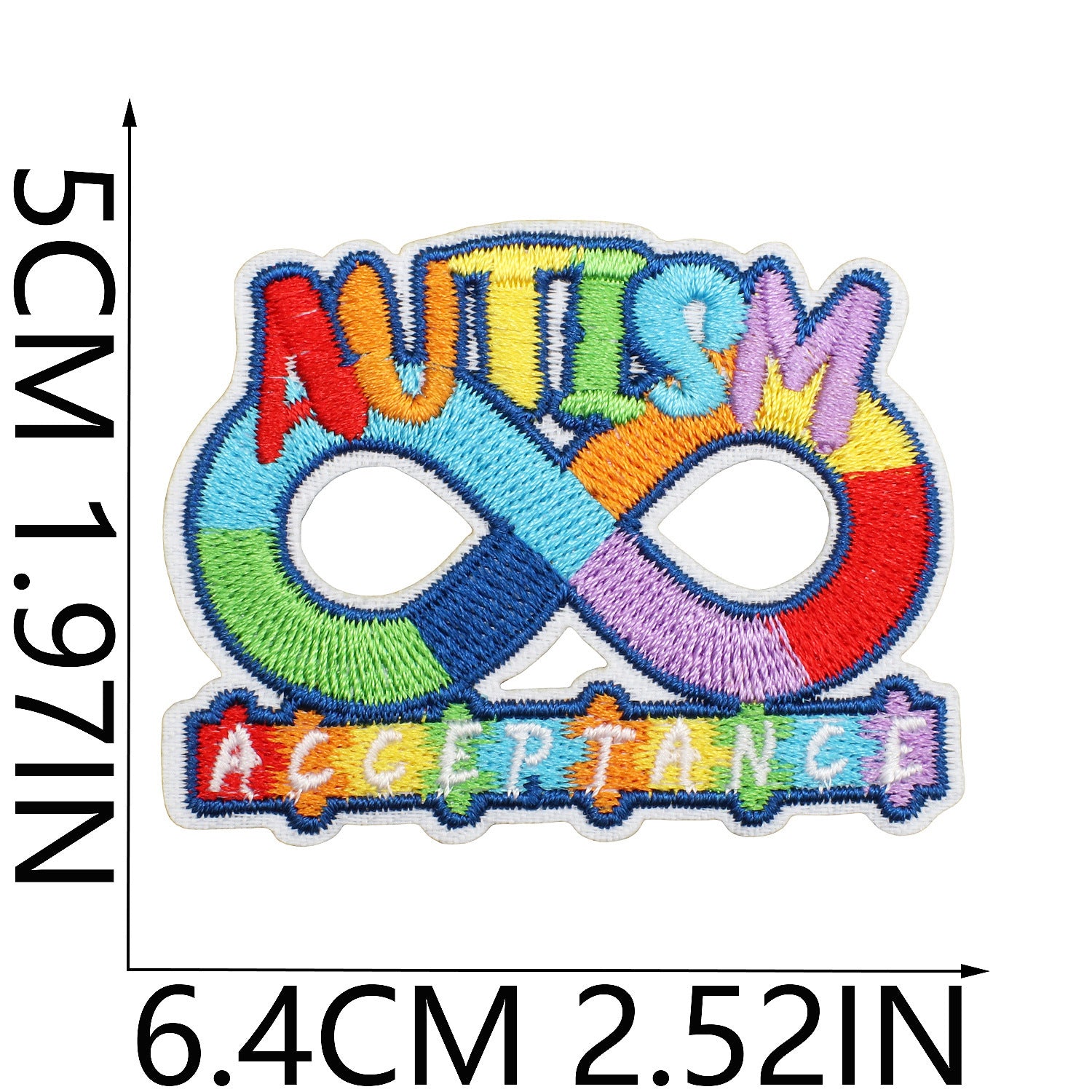 Wholesale Trendy Autism Awareness Embroidered Iron On Patches Butterfly Heart Design Clothing Accessory
