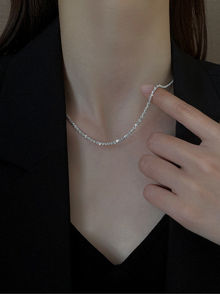 Wholesale Non-fading Silver Titanium Steel Necklace Clavicle Chain