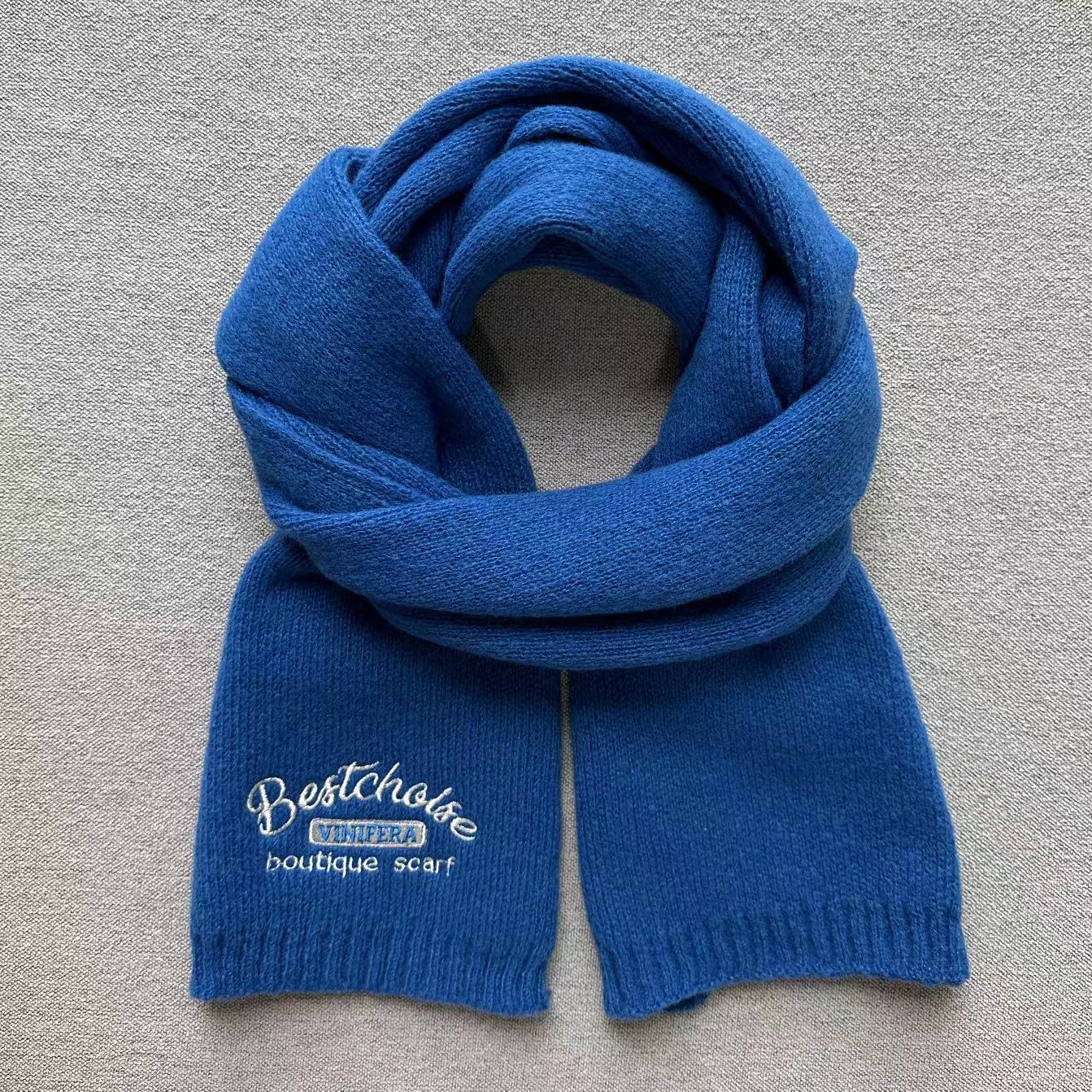 Wholesale Winter 2023 Knitted Warm Solid Color Polyester Scarf