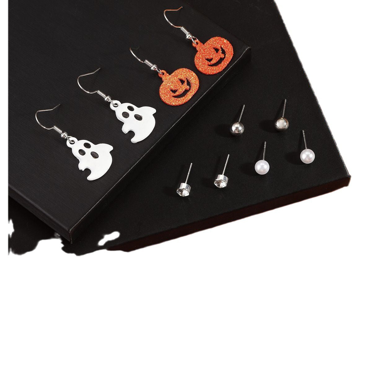 Wholesale Halloween 6 Pairs of Spider Web Pumpkin Ghost Earrings