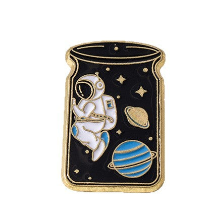 Wholesale Cartoon Space Astronaut Series Message-in-a-bottle Shaped Brooch