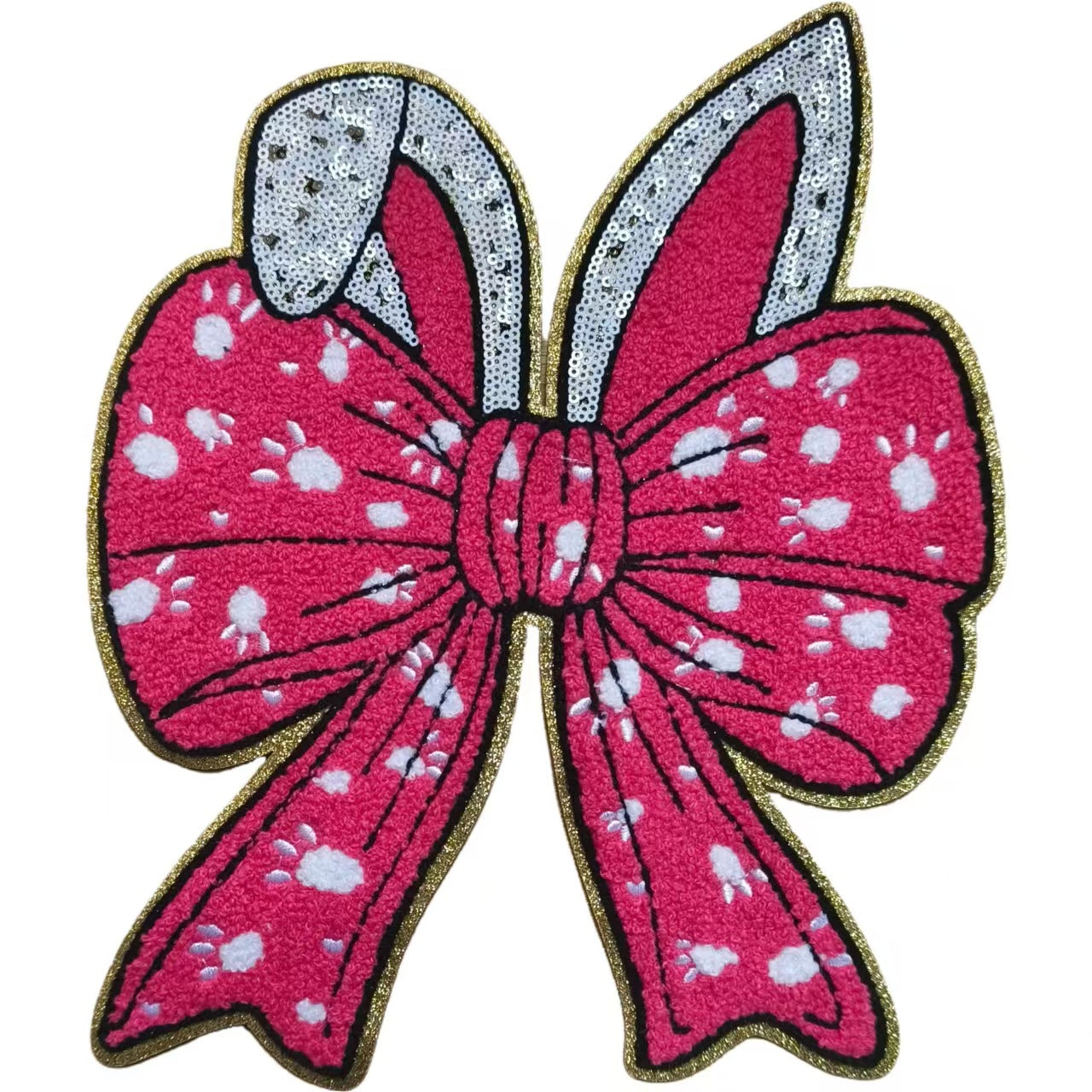 Wholesale Sequin Embroidered Easter Bunny Egg Patch Oversized Applique For Coats Trendy Craft Supply Boutique Resale