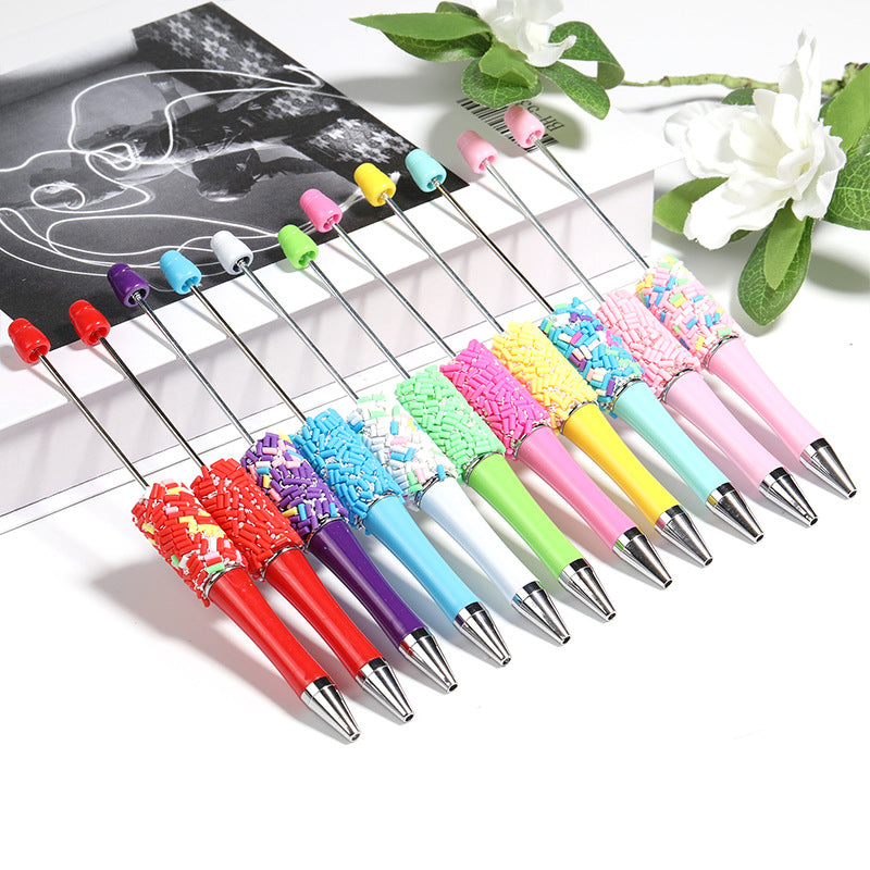 Wholesale 5pcs Creative Party Color Candy Granules Handmade DIY Ballpoint Pen