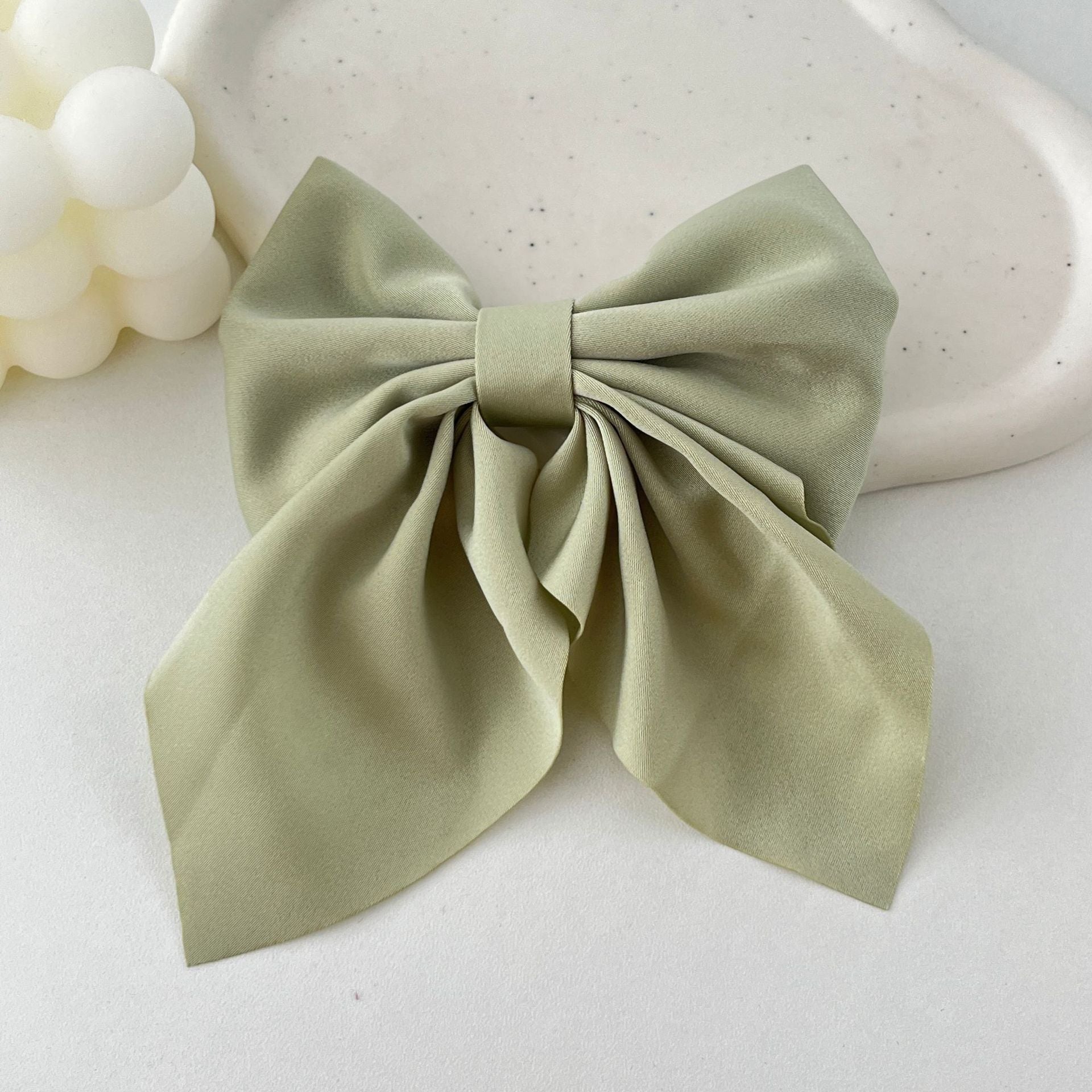 Wholesale Solid Color Fabric Sweet Bow Hair Clip