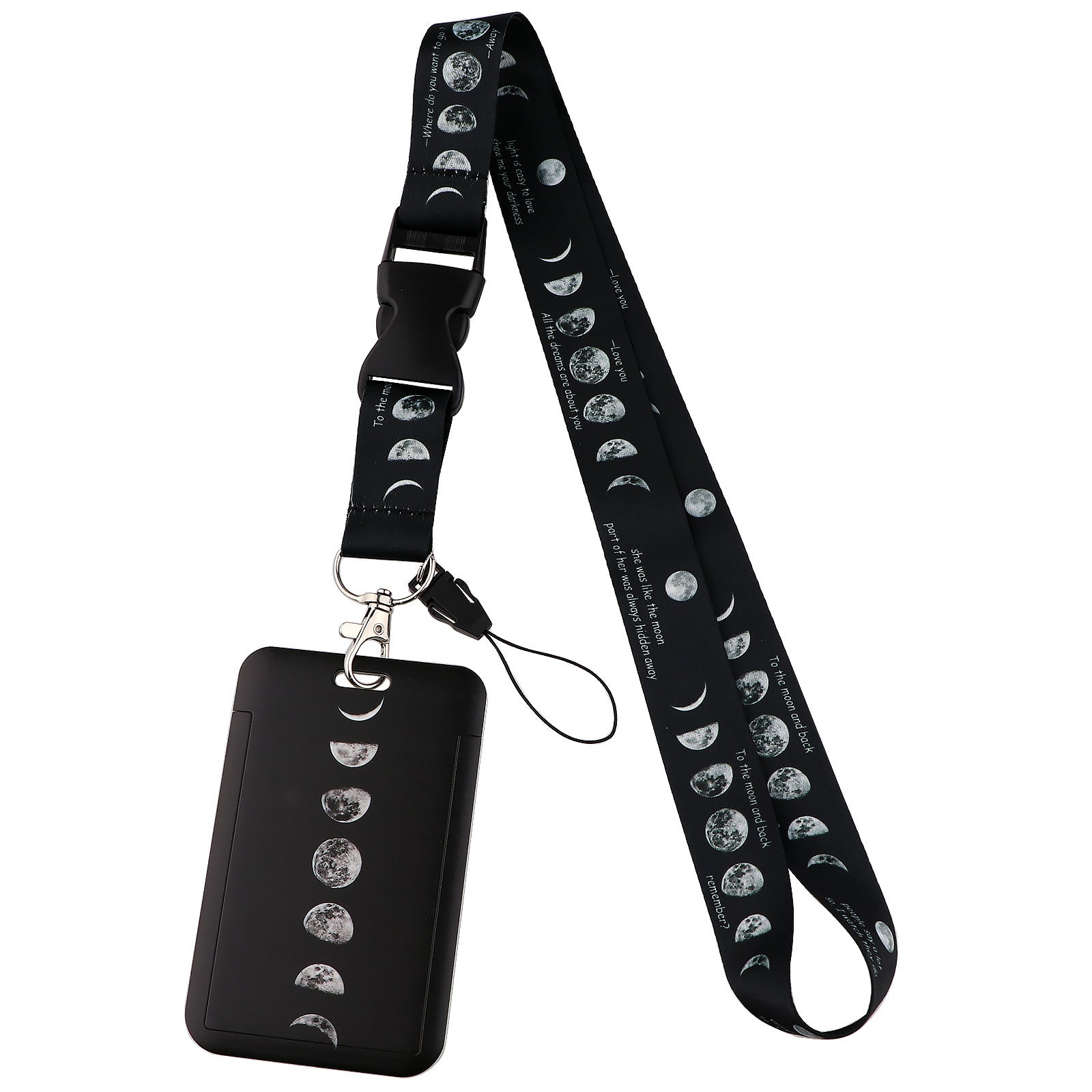 Wholesale Moon Buckle Mobile Phone Lanyard Brand Work Card Exhibition Card Bus Campus Cute Card Holder