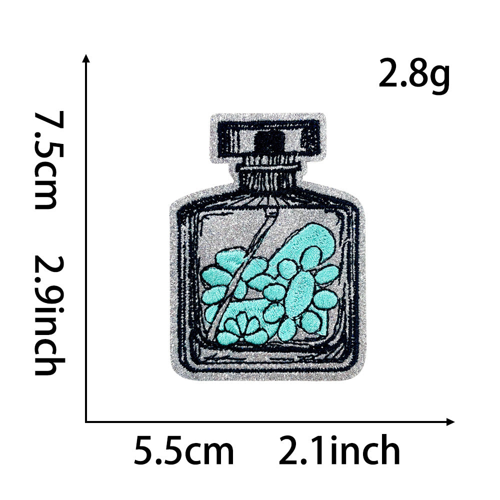Wholesale Turquoise series bow and spade perfume embroidery DIY Patches