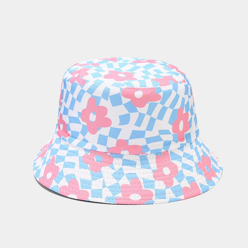 Wholesale Flower Pattern Sun Protection Double-sided Bucket Hat