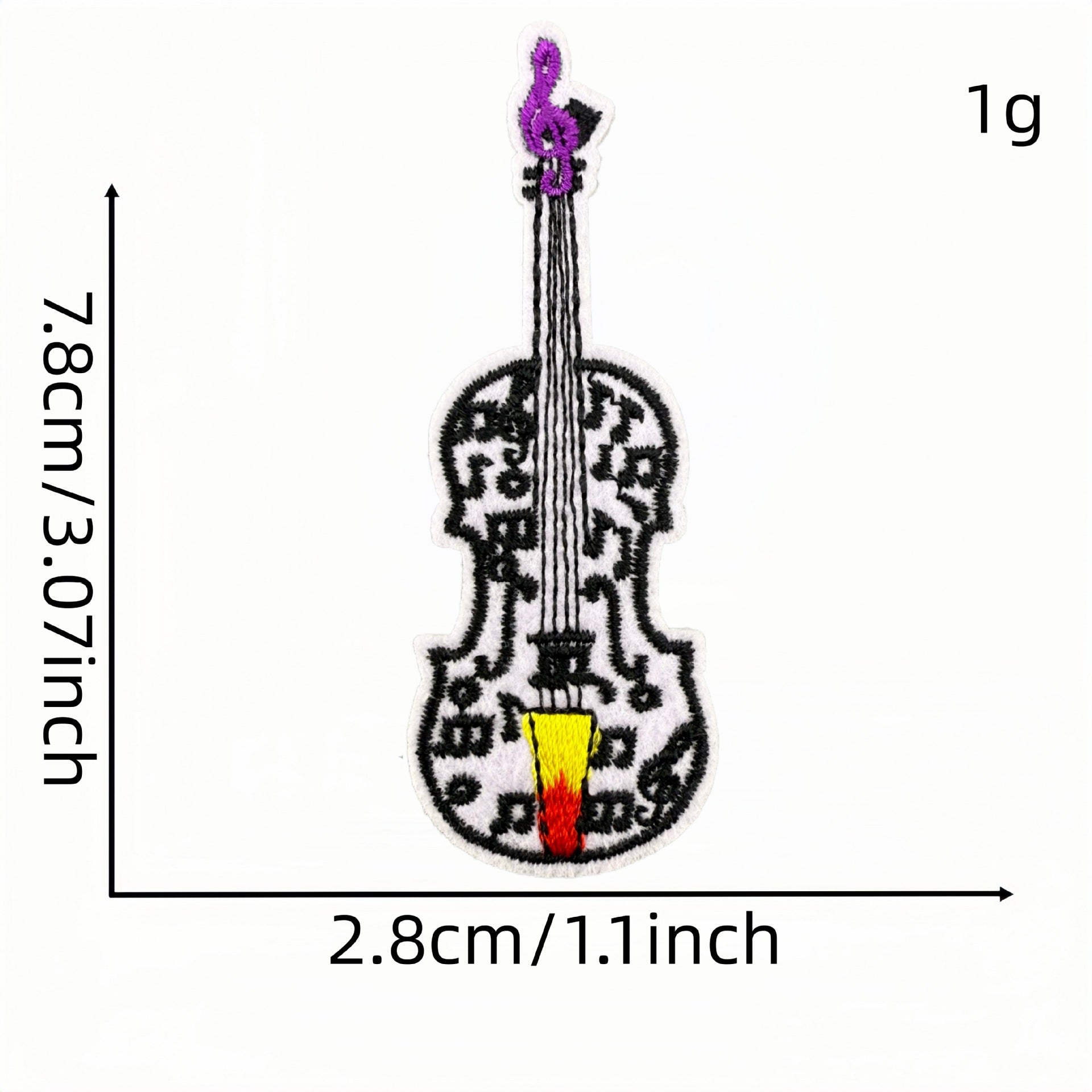 Wholesale Cartoon Music Note Embroidered Patches Iron On Clothing Accessory Trendy Decorative Gift And Boutique Resale
