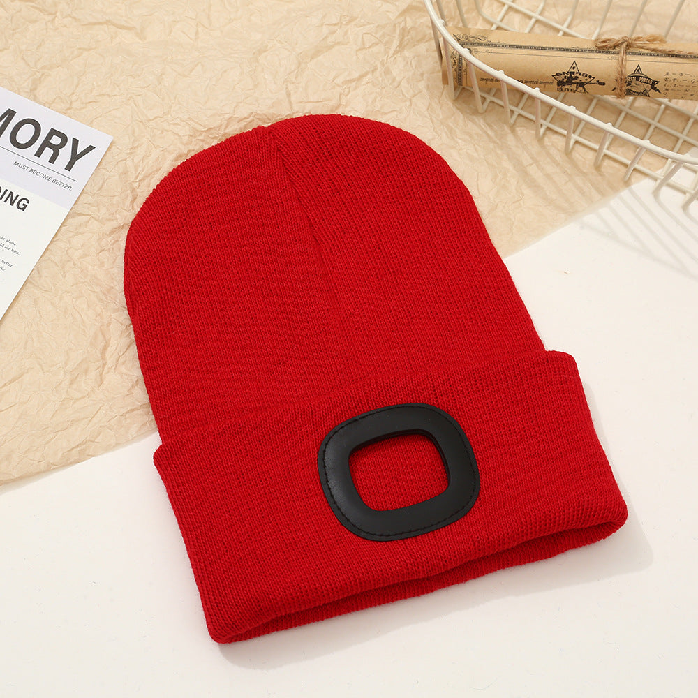 Wholesale Outdoor Windproof Earmuffs Night Riding Light Knitted Hat