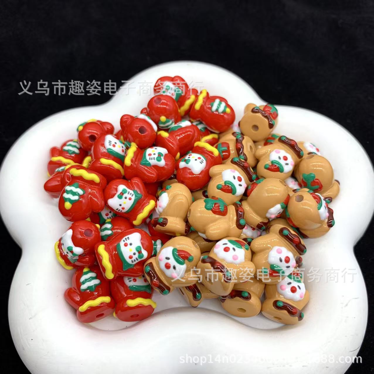 Wholesale 10pcs Small gloves with loose beads  Acrylic Beads