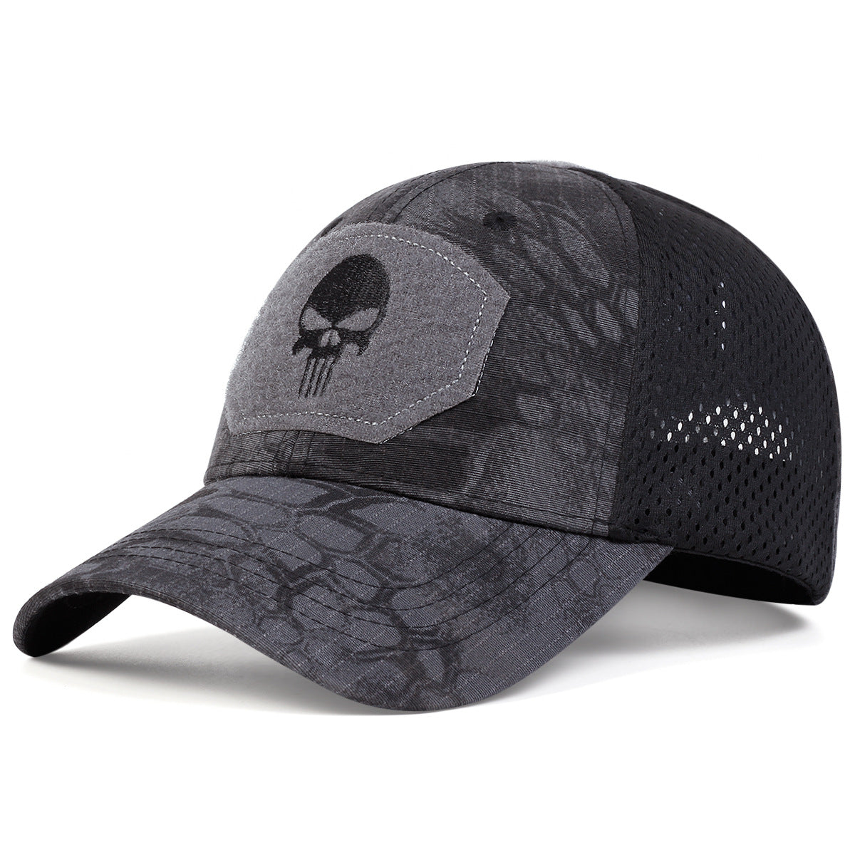 Wholesale Outdoor camouflage skull sunshade Velcro baseball cap